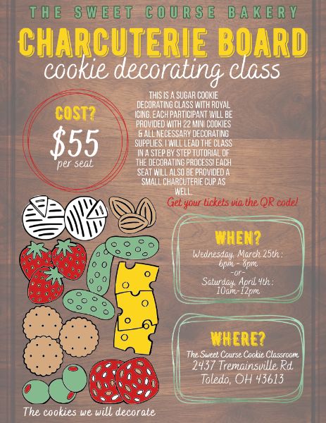 Charcuterie Board Sugar Cookie Decorating Class Charcuterie Board Sugar Cookie Decorating Class