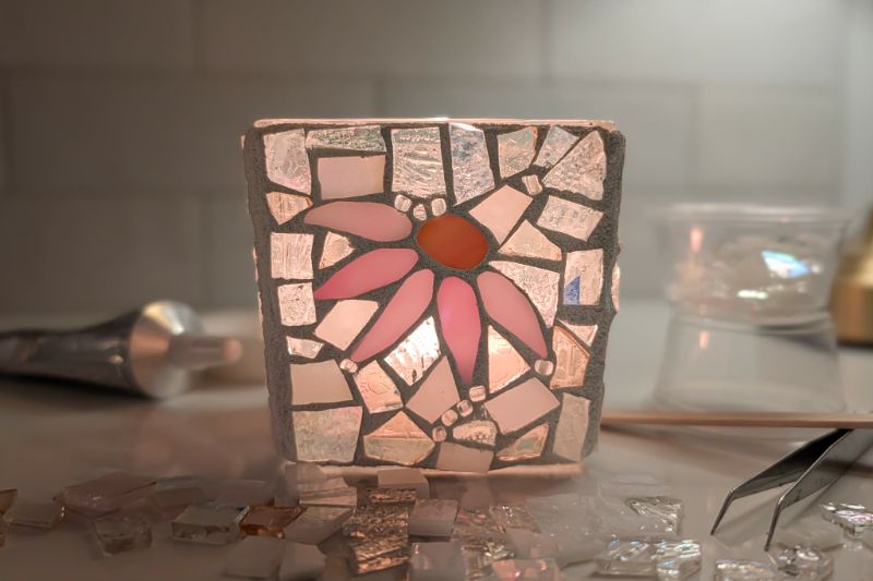 DIY Workshop: Create Your Own Mosaic Candle Holder