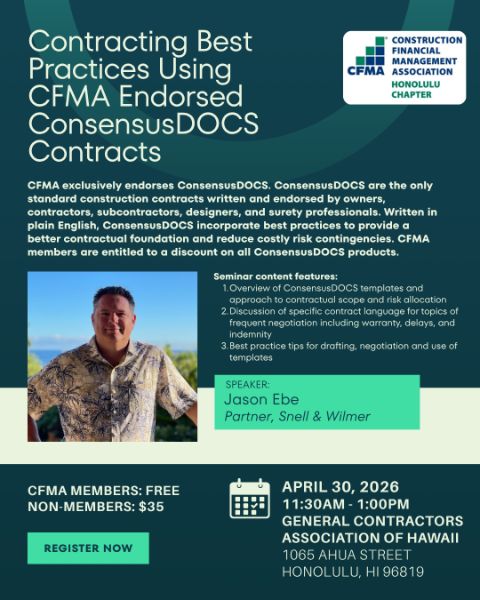 Contracting Best Practices Using CFMA Endorsed ConsensusDOCS
