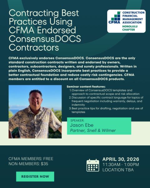 Contracting Best Practices Using CFMA Endorsed ConsensusDOCS