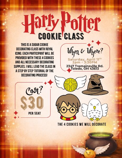 Harry Potter Sugar Cookie Decorating Class