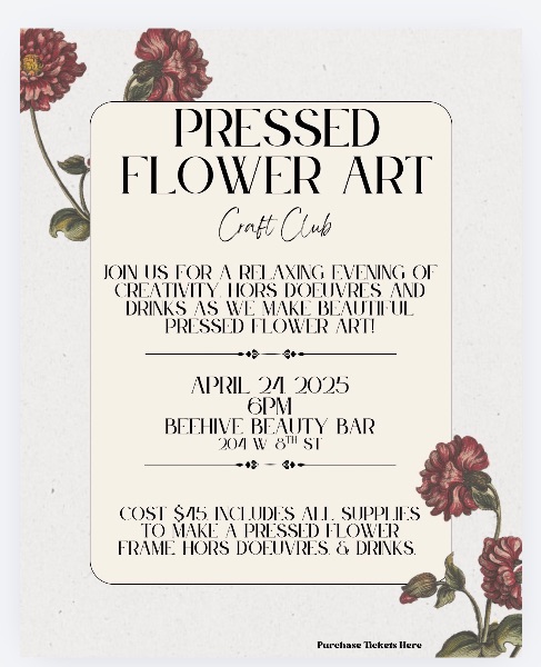 Pressed Flower Frames @ Beehive Beauty Bar