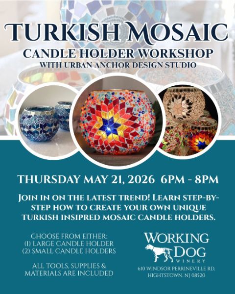Turkish Mosaic Candle Holder Workshop