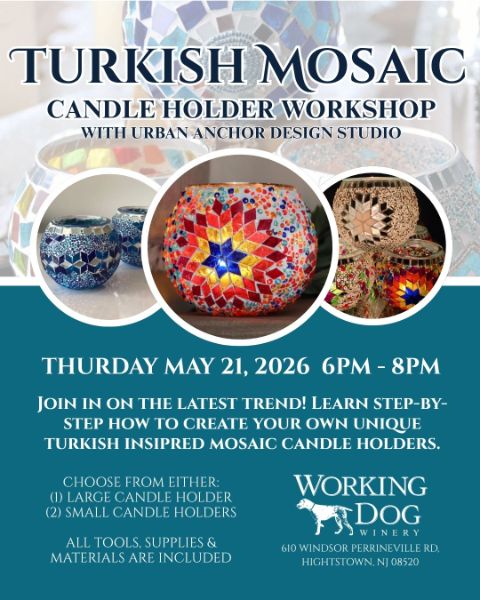 Turkish Mosaic Candle Holder Workshop