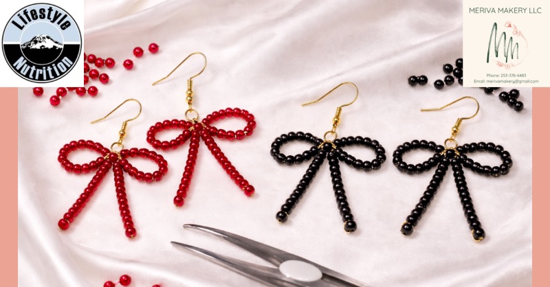 Make Your Own Beaded Bow Earrings