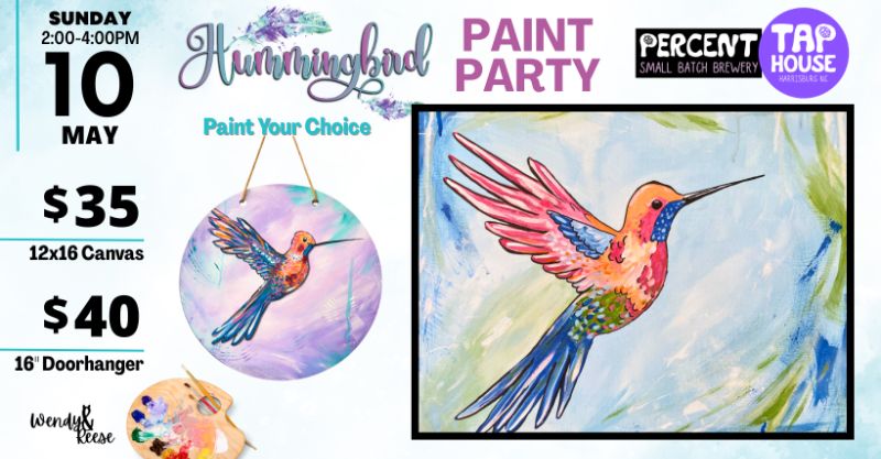 Hummingbird Paint Party - Percent Tap House Harrisburg