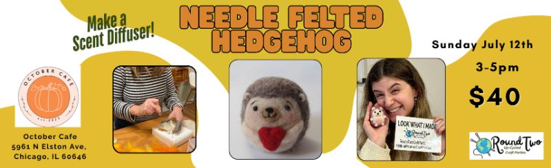 DIY Needle Felted Hedgehog