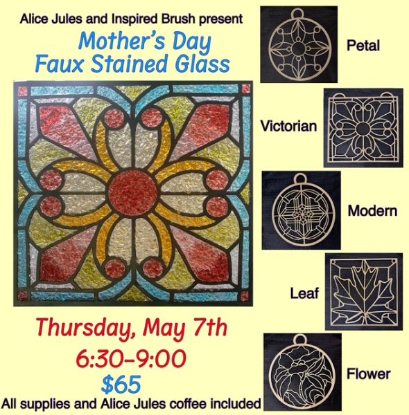 Mother's Day Faux Stained Glass