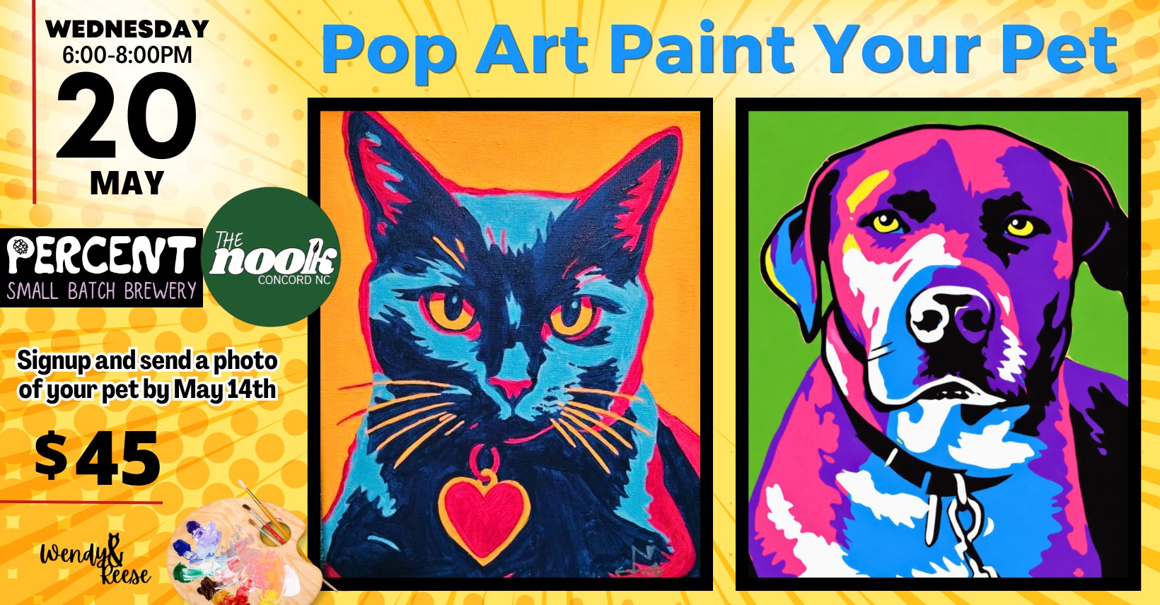 Pop Art Paint Your Pet at Percent The Nook Concord