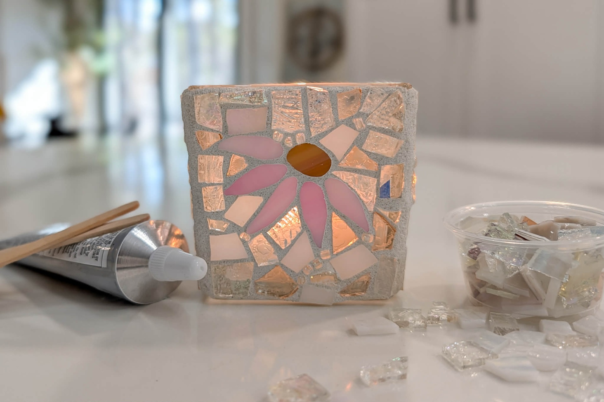Create Your Own Mosaic Candle Holder