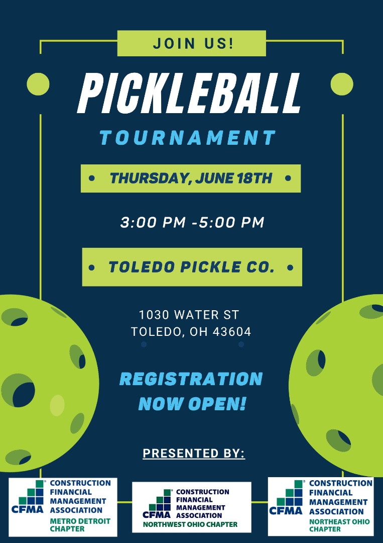 Pickleball Tournament with NW Ohio & Metro Detroit CFMA