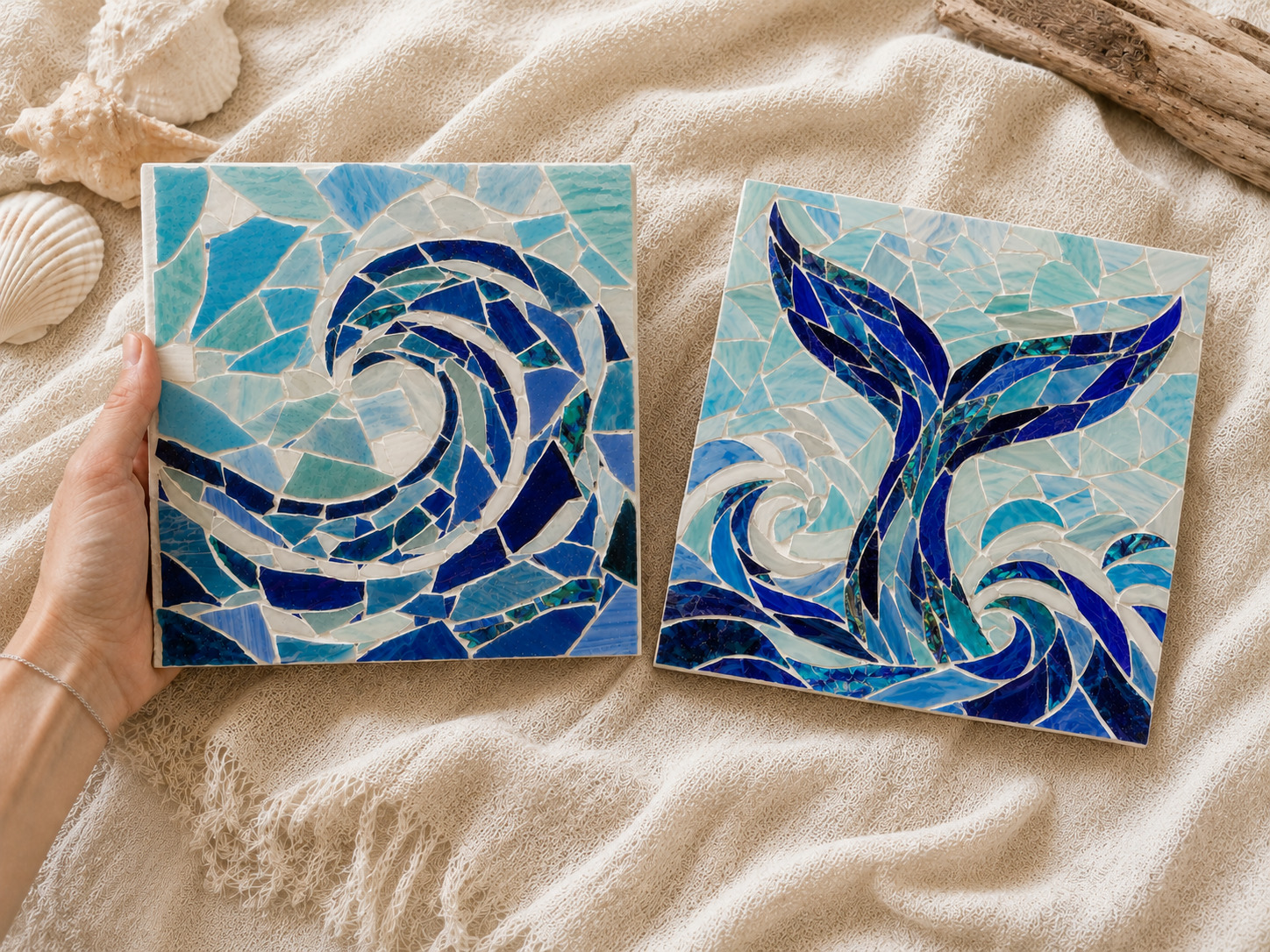 Coastal Mosaic Wave or Whale Tale - Craft & Sip at Vine Alley