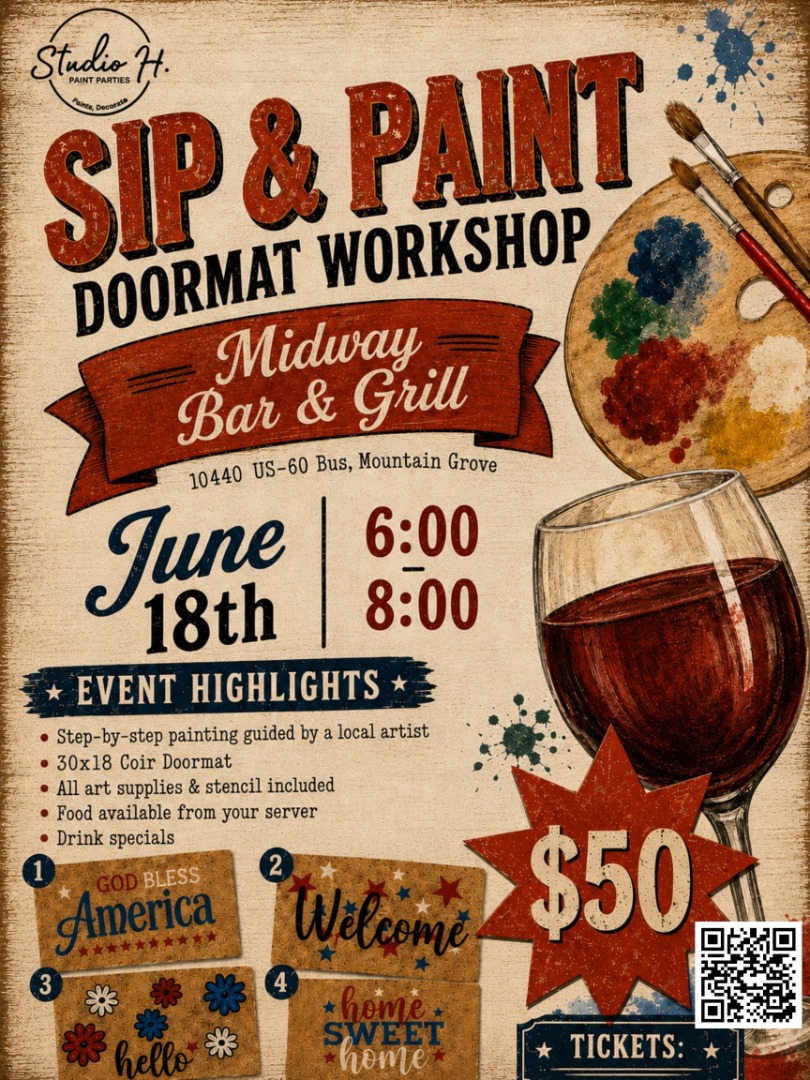 Sip & Paint Doormat Workshop @ Midway Bar & Grill
