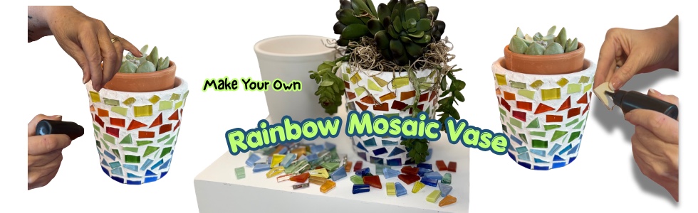 Mosaic Rainbow Vase