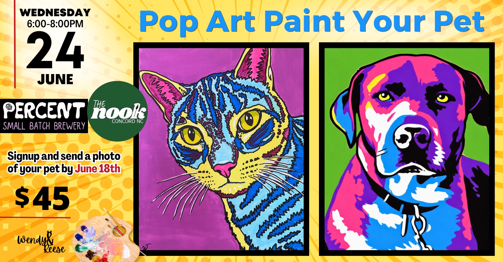 Pop Art Paint Your Pet at Percent The Nook Concord