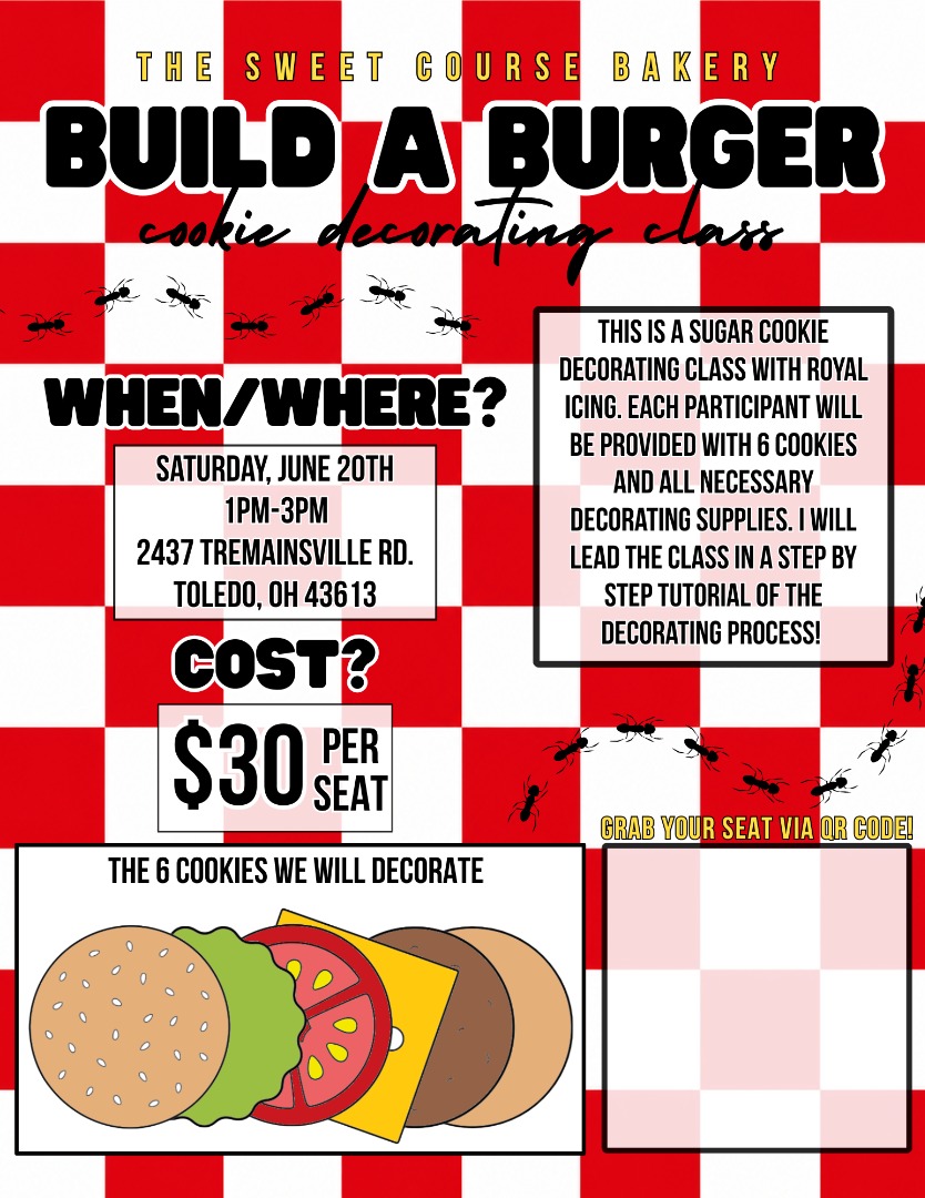 Build A Burger Sugar Cookie Decorating Class