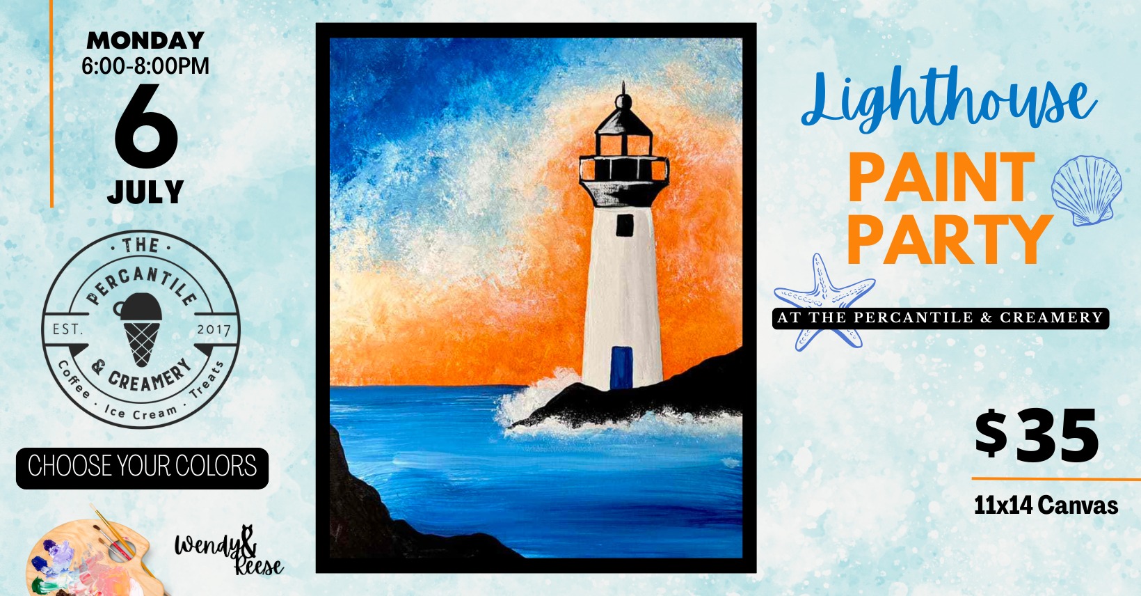 Lighthouse Paint Party at The Percantile & Creamery