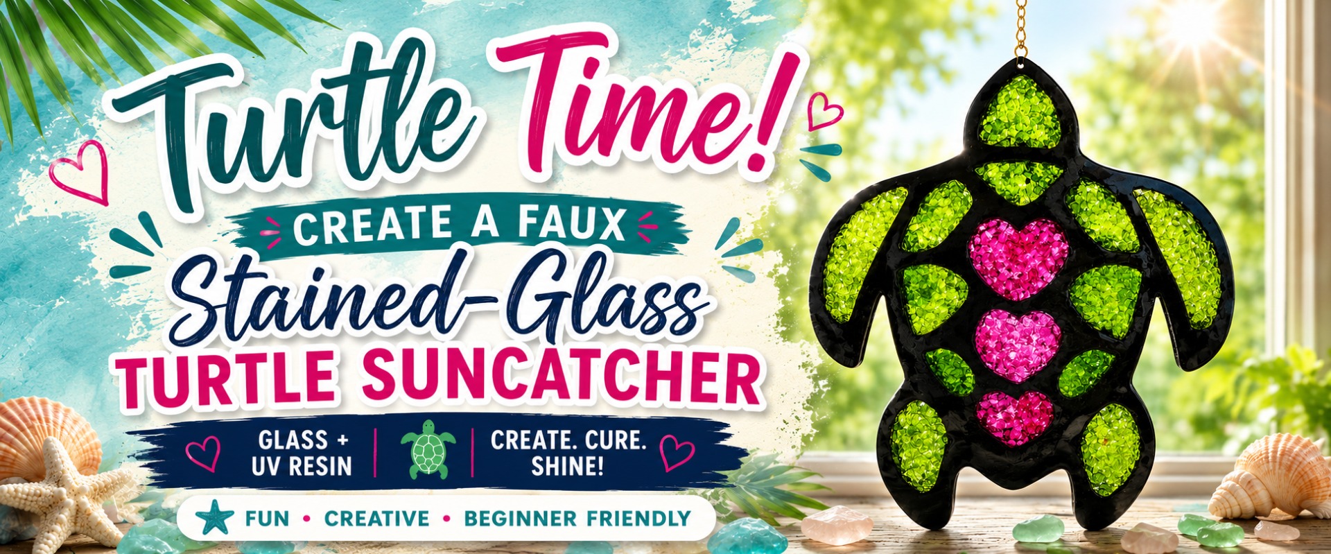 Turtle Time! Create A Faux Stained-Glass Turtle Suncatcher