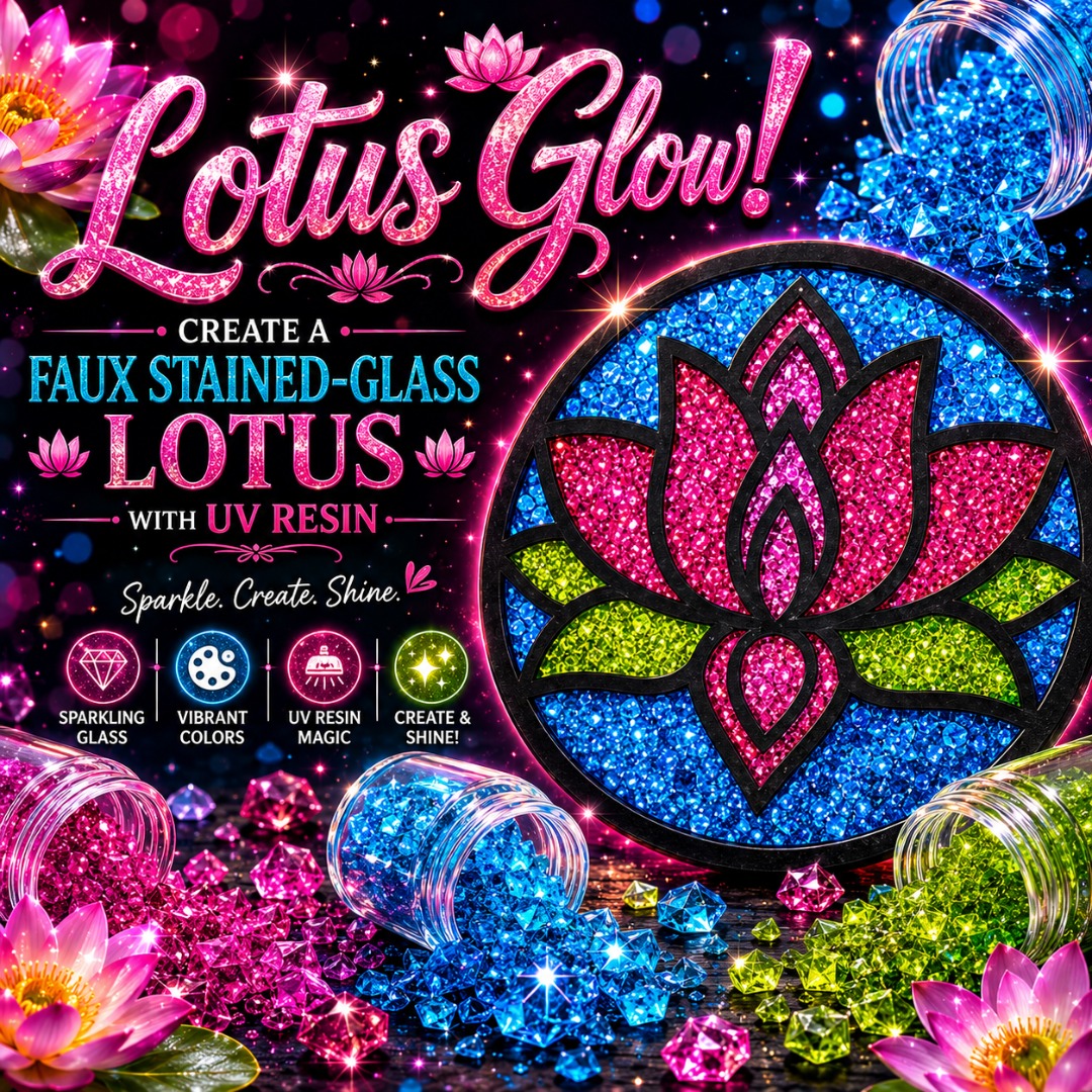 Lotus Glow! Create A Faux Stained-Glass Lotus Suncatcher