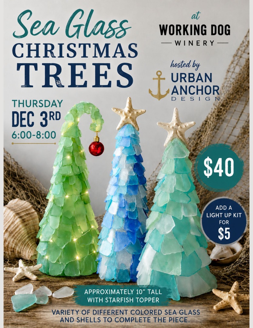 Sea Glass Christmas Trees