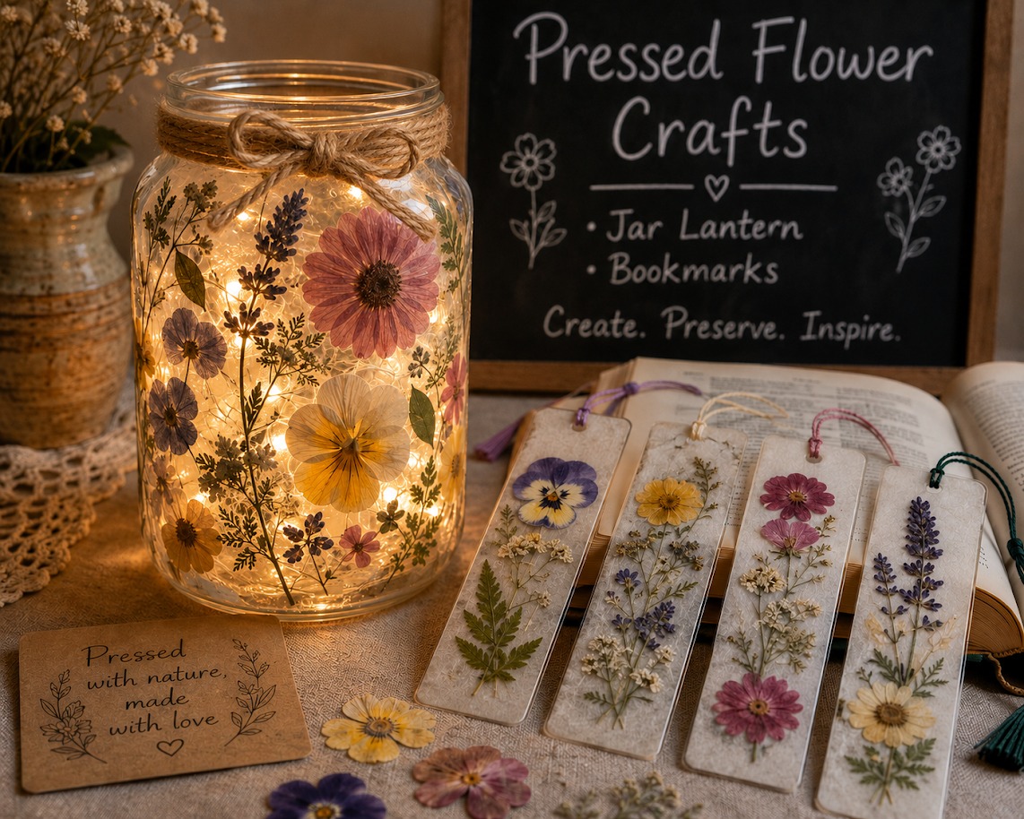 Make Your Own Pressed Flower Lantern