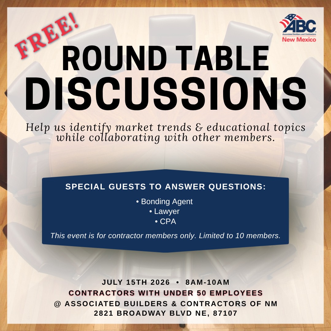 FREE - Round Table Discussion - Members w/ Under 50 Employees FREE - Round Table Discussion - Members w/ Under 50 Employees