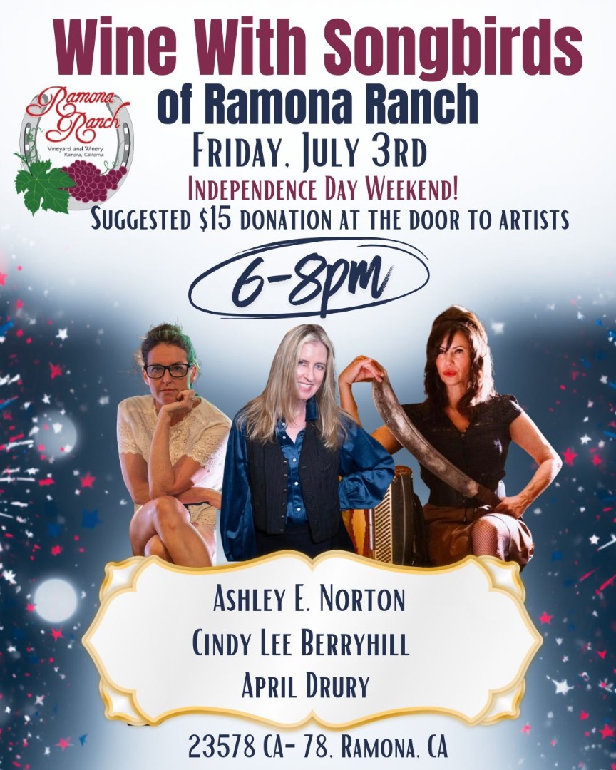 Wine With Our Songbirds - Friday, July 3rd - 6pm to 8pm