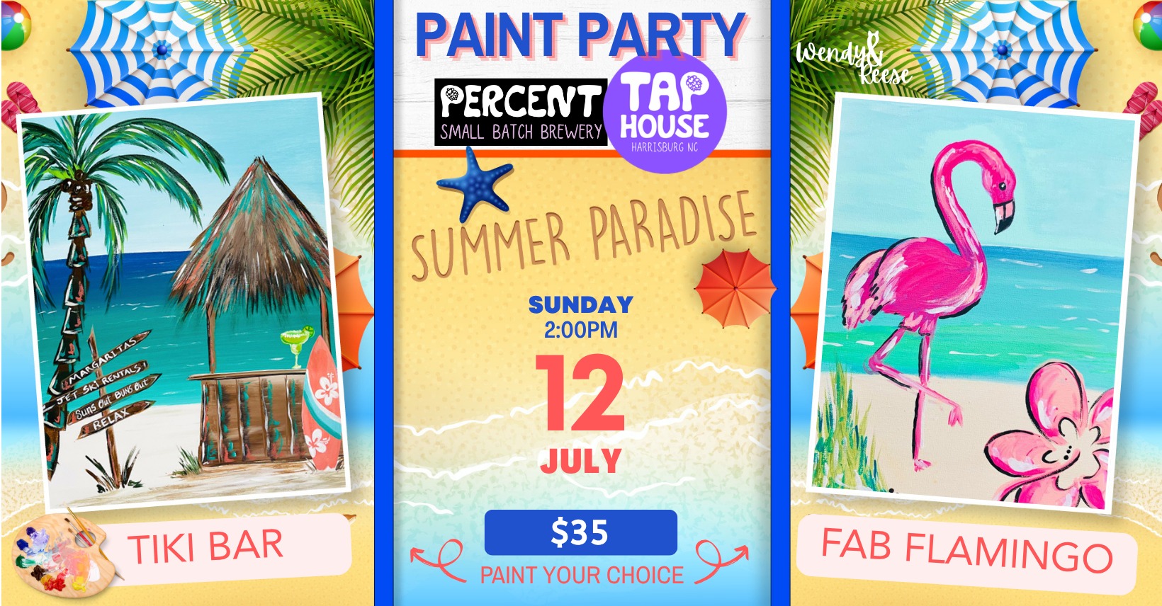 Summer Paradise Paint Party - Percent Tap House Harrisburg