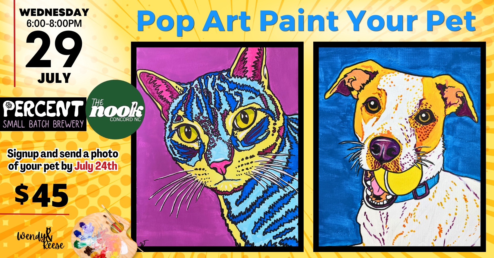 Pop Art Paint Your Pet at Percent The Nook Concord
