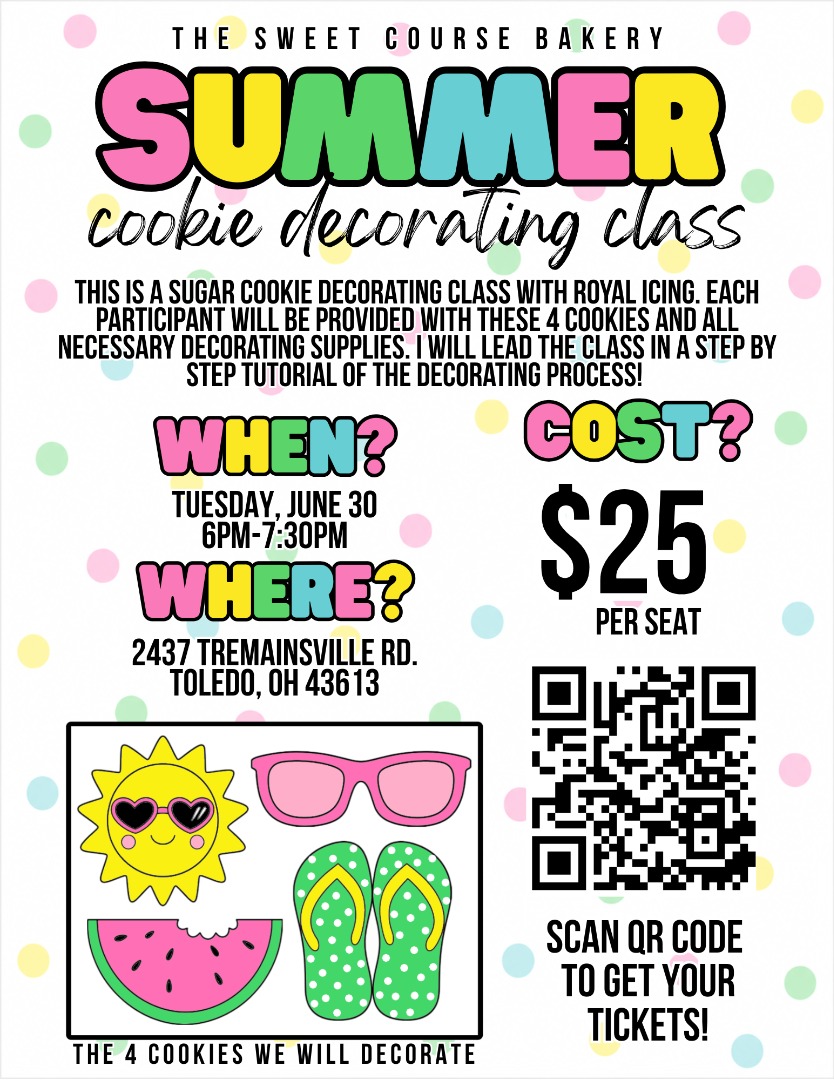 Summer Cookie Decorating Class Summer Cookie Decorating Class