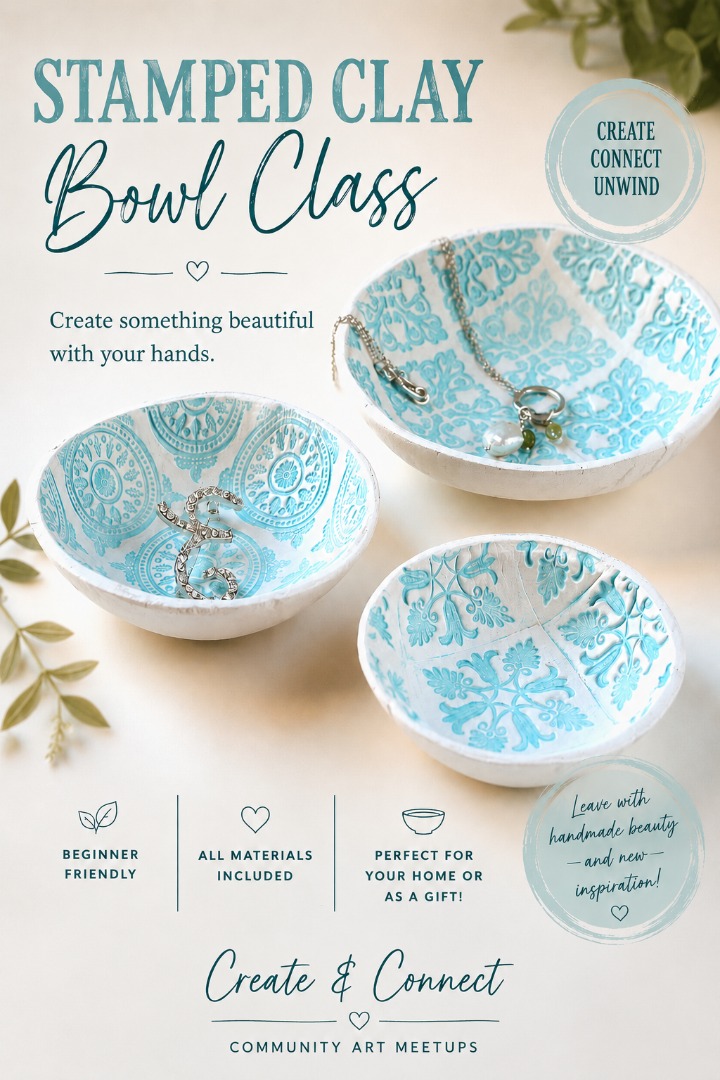 Stamped Clay Bowls at Kork's