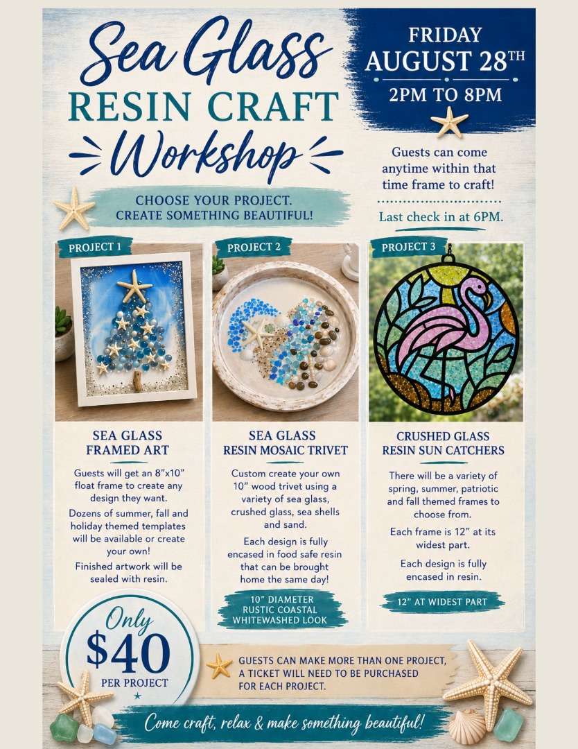Sea Glass and Resin Craft Workshop