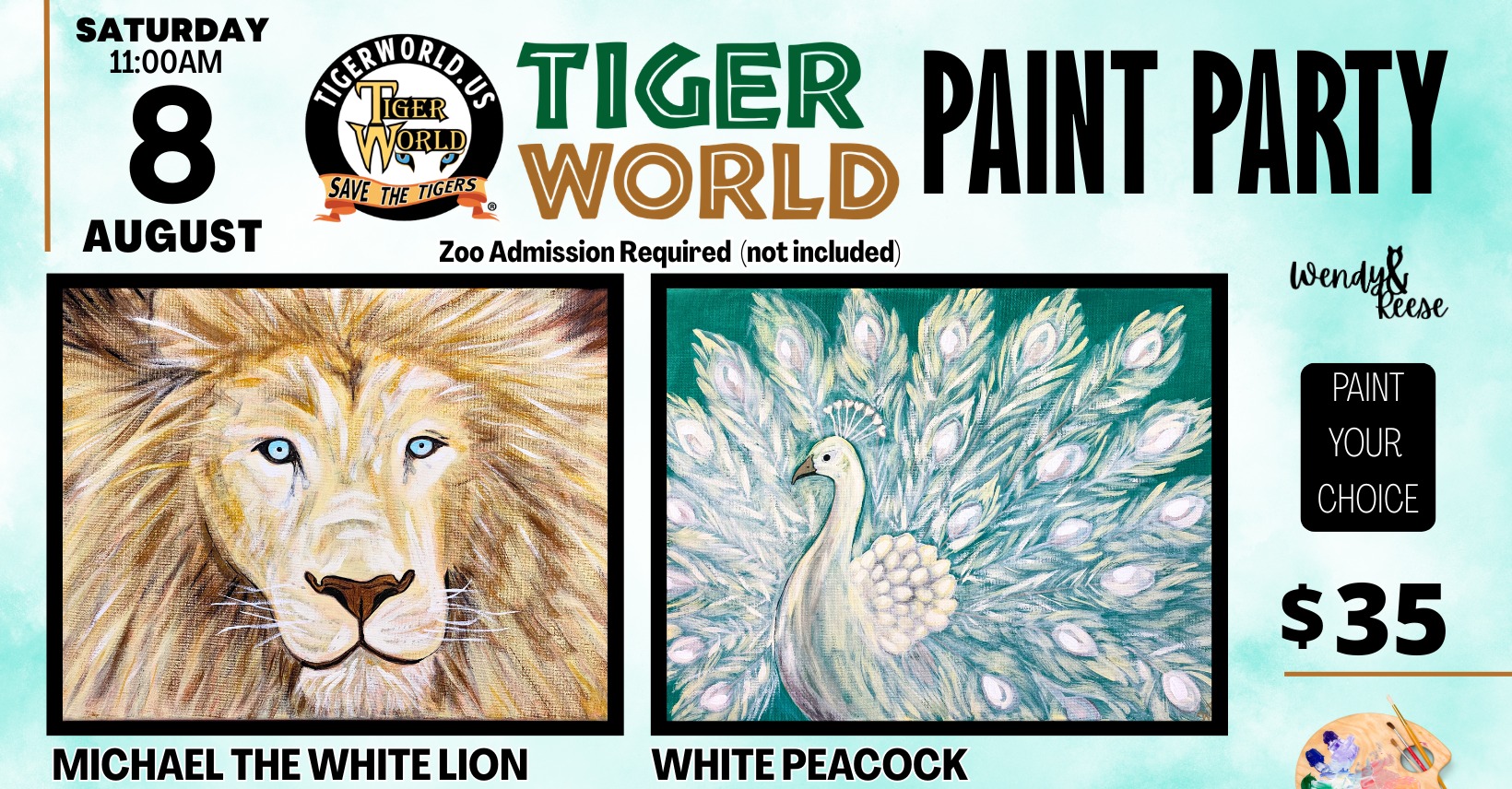 Tiger World Paint Party