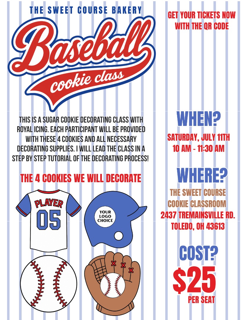 Baseball Sugar Cookie Decorating Class