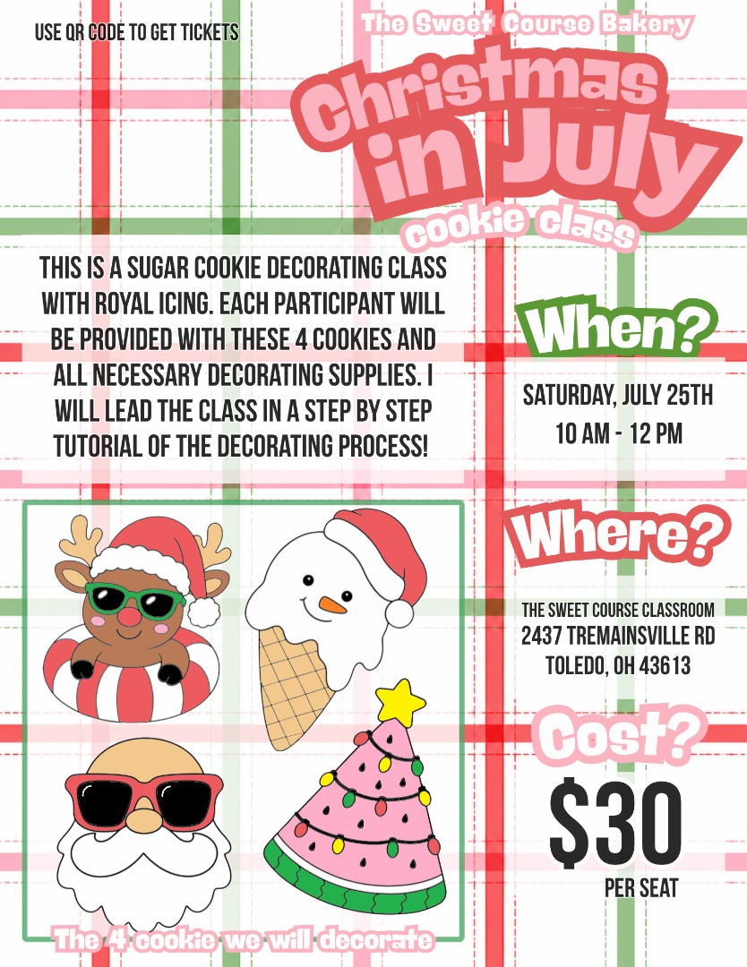 Christmas in July Sugar Cookie Decorating Class