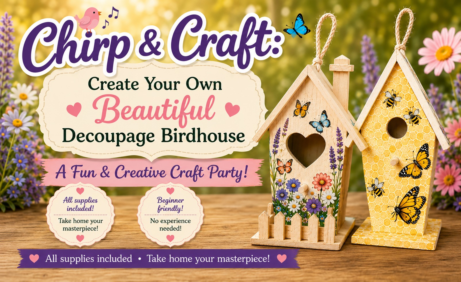 Chirp & Craft: Create Your Own Beautiful Decoupage Birdhouse