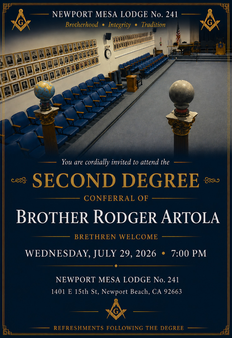 2nd Degree for Bro. Artola