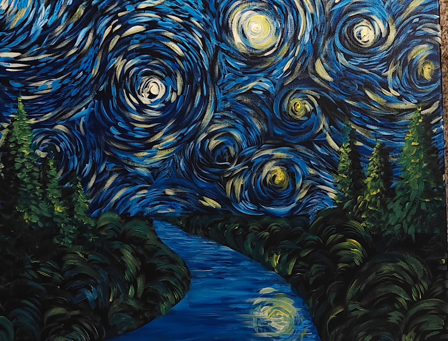 Coffee and Canvas Starry Night!