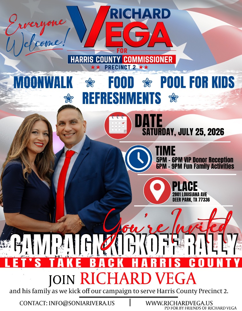 Campaign Rally Richard Vega for Harris County Commissioner Pct 2 Campaign Rally Richard Vega for Harris County Commissioner Pct 2