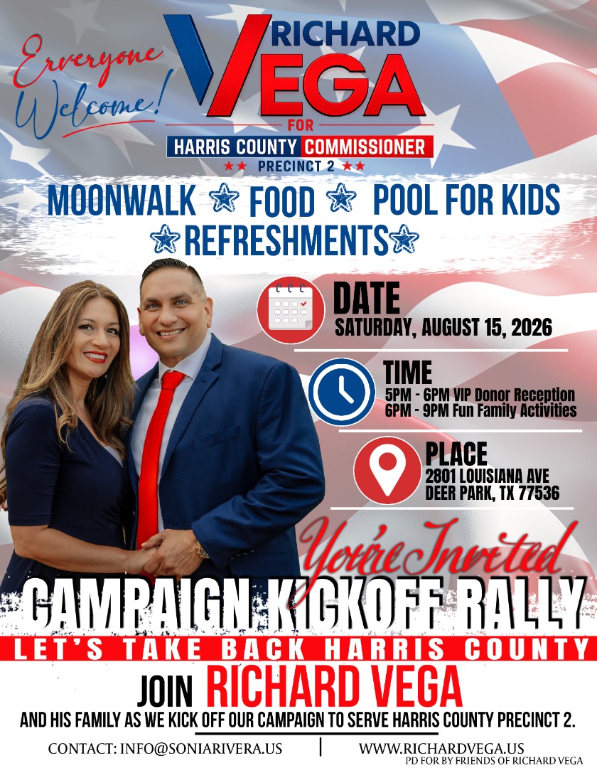 Campaign Rally Richard Vega for Harris County Commissioner Pct 2