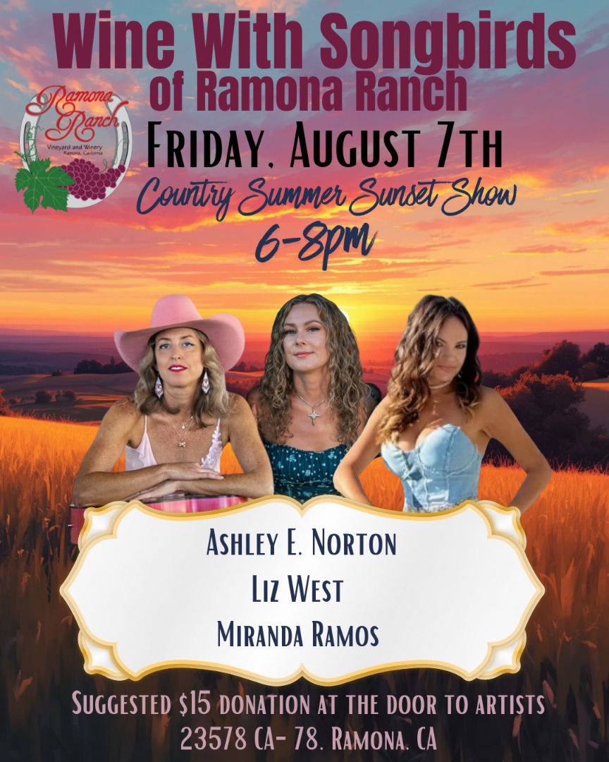 Wine with Songbirds - Friday, August 7th - 6pm to 8pm