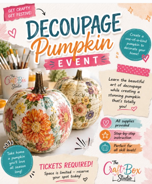 Decoupage Pumpkin Workshop!