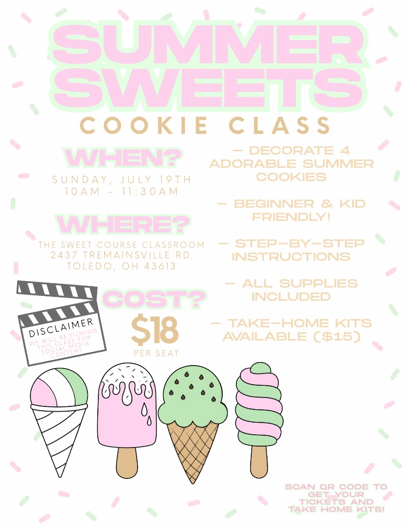 Summer Sweets Cookie Decorating Class
