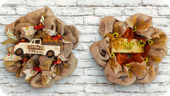 "No-Fray" Fall Deco Mesh Wreath