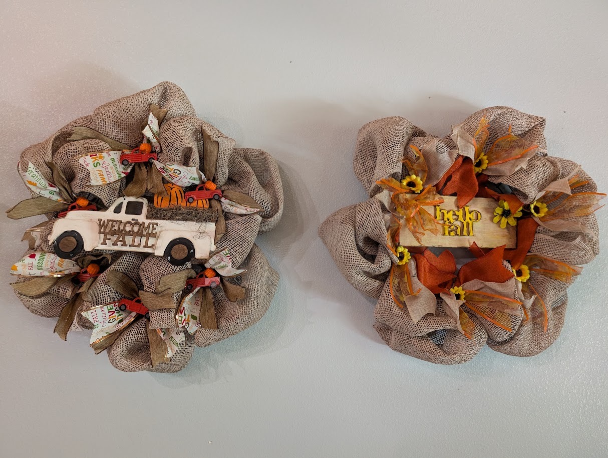 "No-Fray" Fall Deco Mesh Wreath "No-Fray" Fall Deco Mesh Wreath