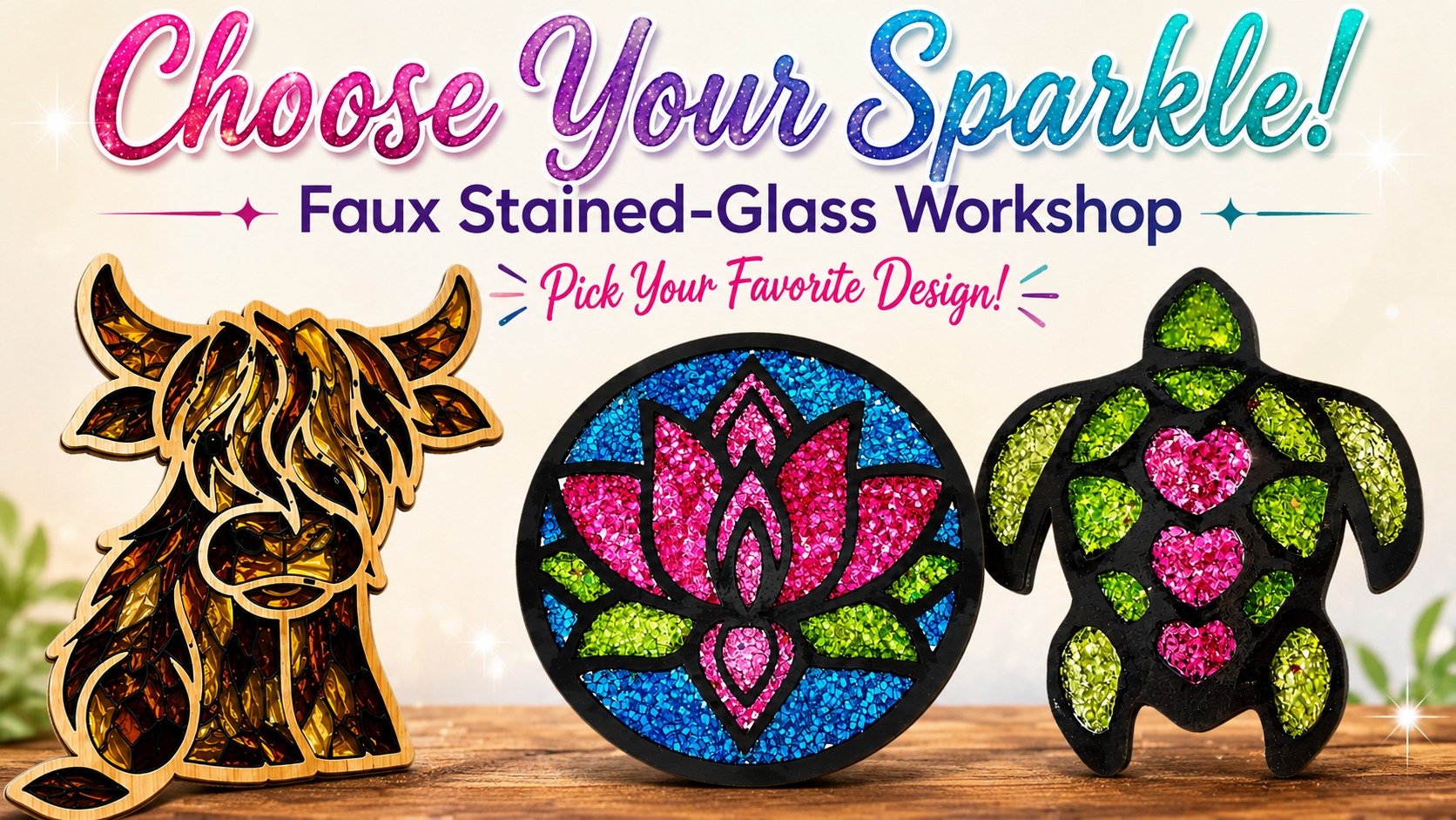 Choose Your Sparkle! Faux Stained-Glass Workshop