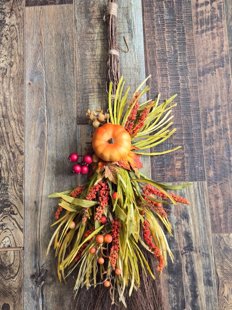 Witchy Fall Floral Broom - Sunday October 4th
