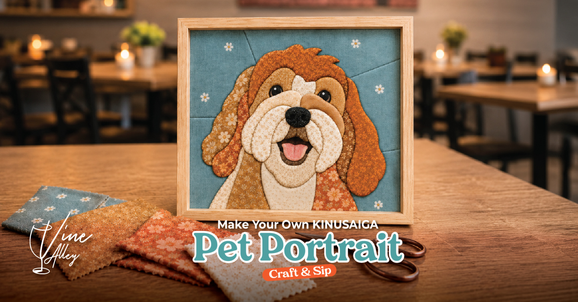 Kinusaiga Pet Portrait - Craft & Sip at Vine Alley Kentlands