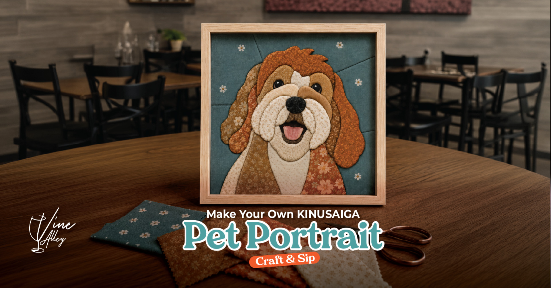 Kinusaiga Pet Portrait - Craft & Sip at Vine Alley Kentlands