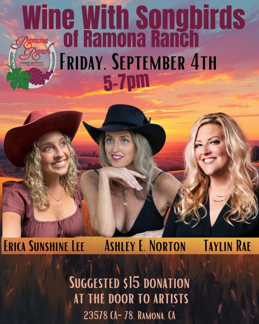 Wine with Songbirds - Friday, September 4th, 5 to 7pm